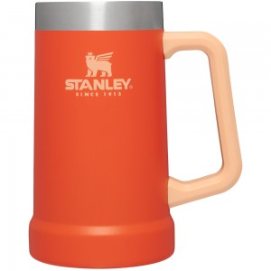 Stanley ADVENTURE BIG GRIP BEER STEIN | 24 OZ Tigerlily | 24106-OTXQ