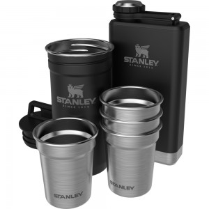 Stanley ADVENTURE PRE-PARTY SHOT GLASS + FLASK SET Matte Black | 24350-RPKO