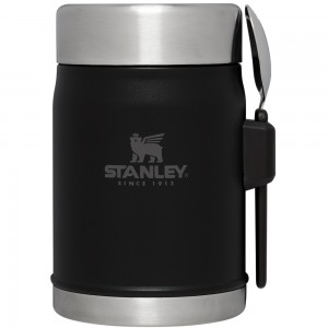 Stanley CLASSIC LEGENDARY FOOD JAR + SPORK | 14 OZ Matte Black | 92463-SNBM