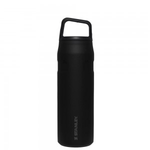 Stanley ICEFLOW™ BOTTLE WITH CAP AND CARRY+ LID | 24 OZ Black | 29567-XSIY