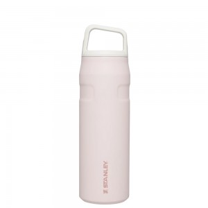 Stanley ICEFLOW™ BOTTLE WITH CAP AND CARRY+ LID | 24 OZ Rose Quartz Glimmer | 59028-CRMI