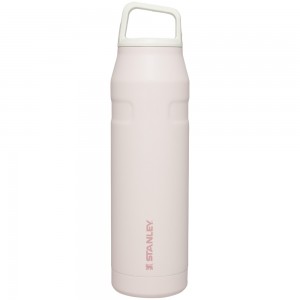 Stanley ICEFLOW™ BOTTLE WITH CAP AND CARRY+ LID | 36 OZ Rose Quartz Glimmer | 73290-IVZB