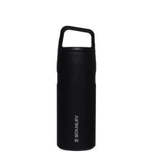 Stanley ICEFLOW™ BOTTLE WITH CAP AND CARRY+ LID | 16 OZ Black Glimmer | 17540-KHRQ