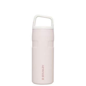 Stanley ICEFLOW™ BOTTLE WITH CAP AND CARRY+ LID | 16 OZ Rose Quartz Glimmer | 20685-BNGF