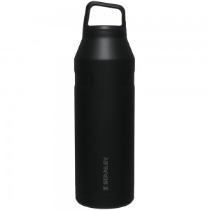 Stanley ICEFLOW™ BOTTLE WITH CAP AND CARRY+ LID | 50 OZ Black | 65702-MKUR