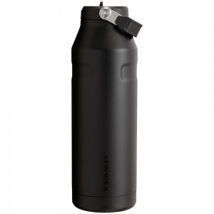 Stanley THE ICEFLOW™ BOTTLE WITH FLIP STRAW LID | 50 OZ Black 2.0 | 97024-QOHY