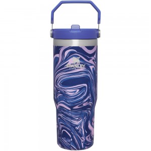 Stanley THE ICEFLOW™ FLIP STRAW TUMBLER | 30 OZ Lapis Swirl | 81973-BMHW