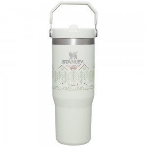 Stanley WINTERSCAPE ICEFLOW™ FLIP STRAW TUMBLER | 30 OZ Pale Stone Winterscape | 03658-DJZT