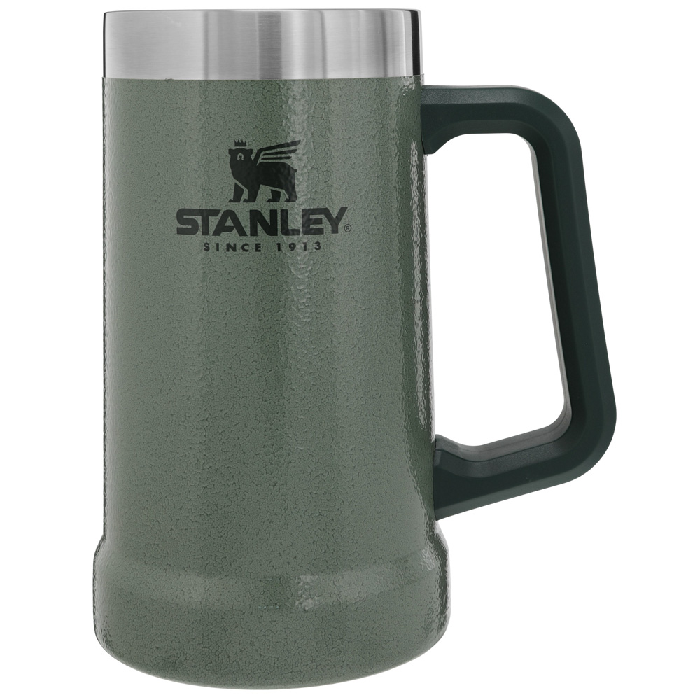 Stanley ADVENTURE BIG GRIP BEER STEIN | 24 OZ Hammertone Green | 18563-XZDJ