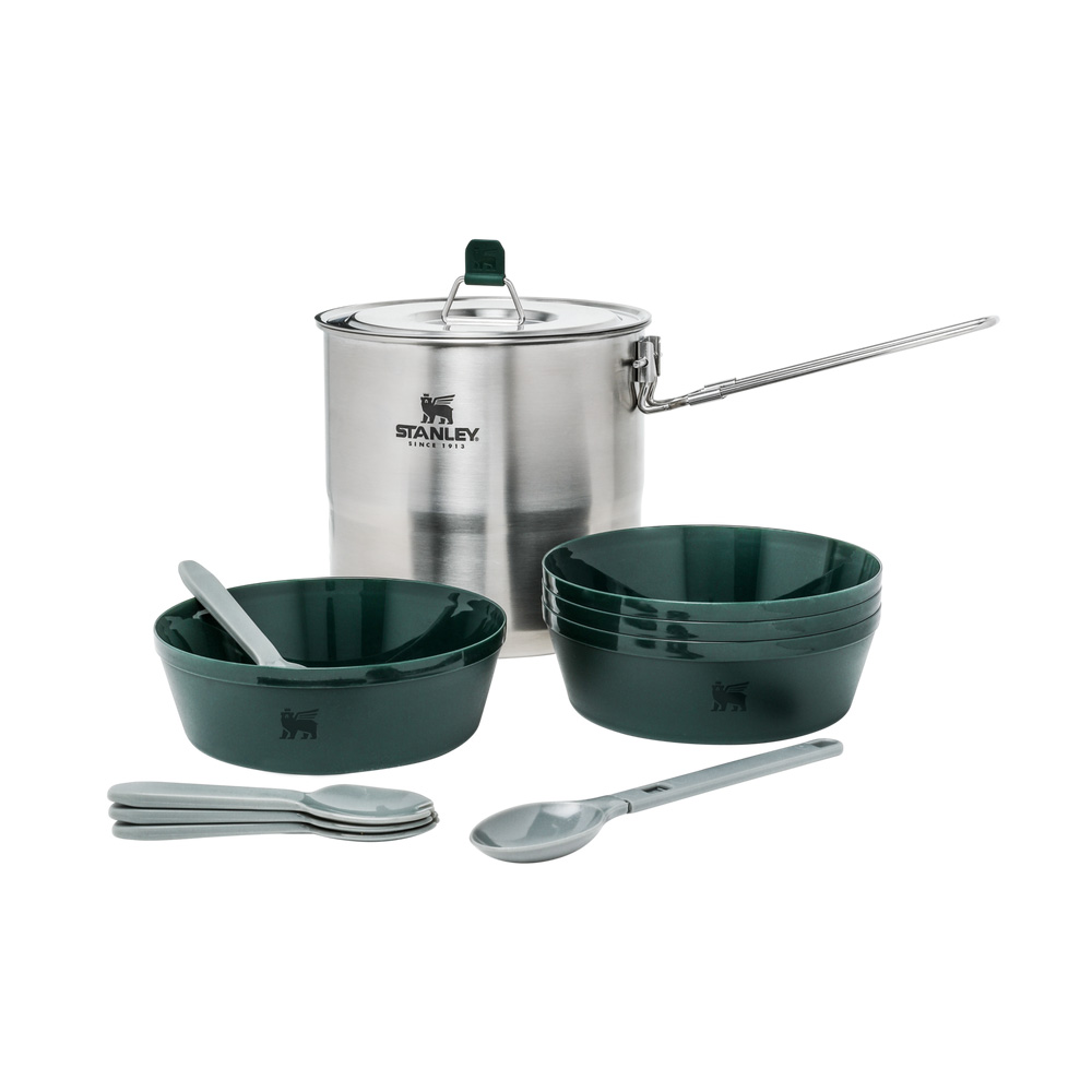 Stanley ADVENTURE COOK SET FOR FOUR | 2.6 QT Stainless | 02849-IPEH