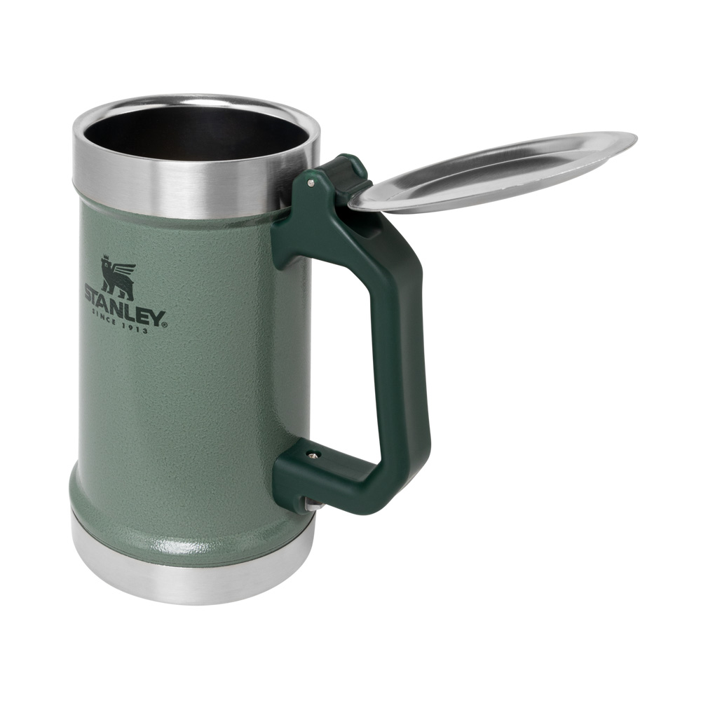 Stanley CLASSIC BOTTLE OPENER BEER STEIN | 24 OZ Hammertone Green | 87493-TICP