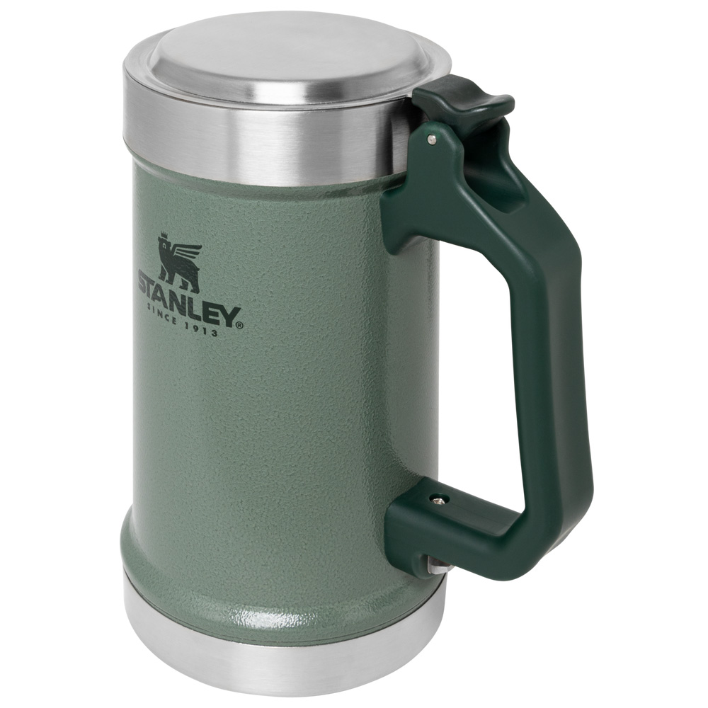 Stanley CLASSIC BOTTLE OPENER BEER STEIN | 24 OZ Hammertone Green | 87493-TICP