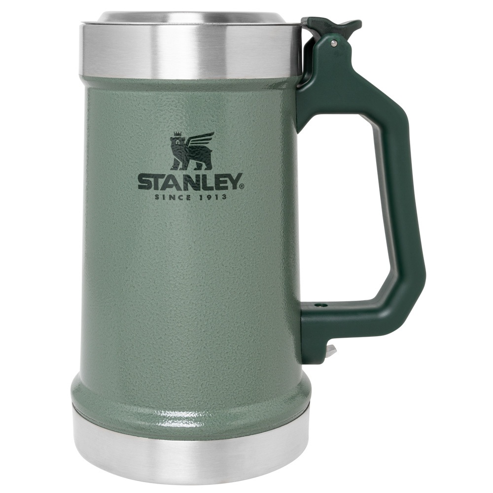 Stanley CLASSIC BOTTLE OPENER BEER STEIN | 24 OZ Hammertone Green | 87493-TICP