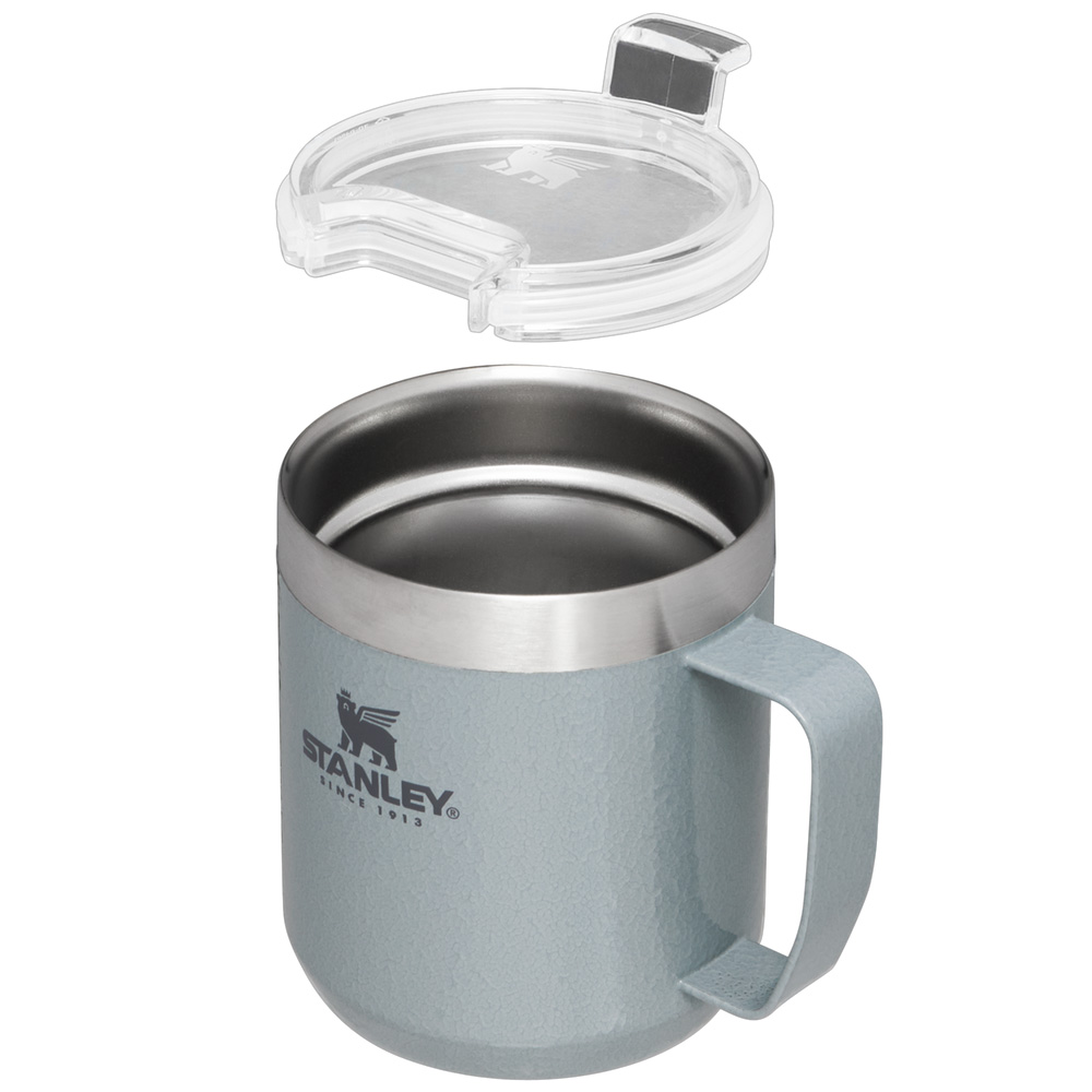 Stanley CLASSIC LEGENDARY CAMP MUG | 12 OZ Hammertone Silver | 57432-BGUM