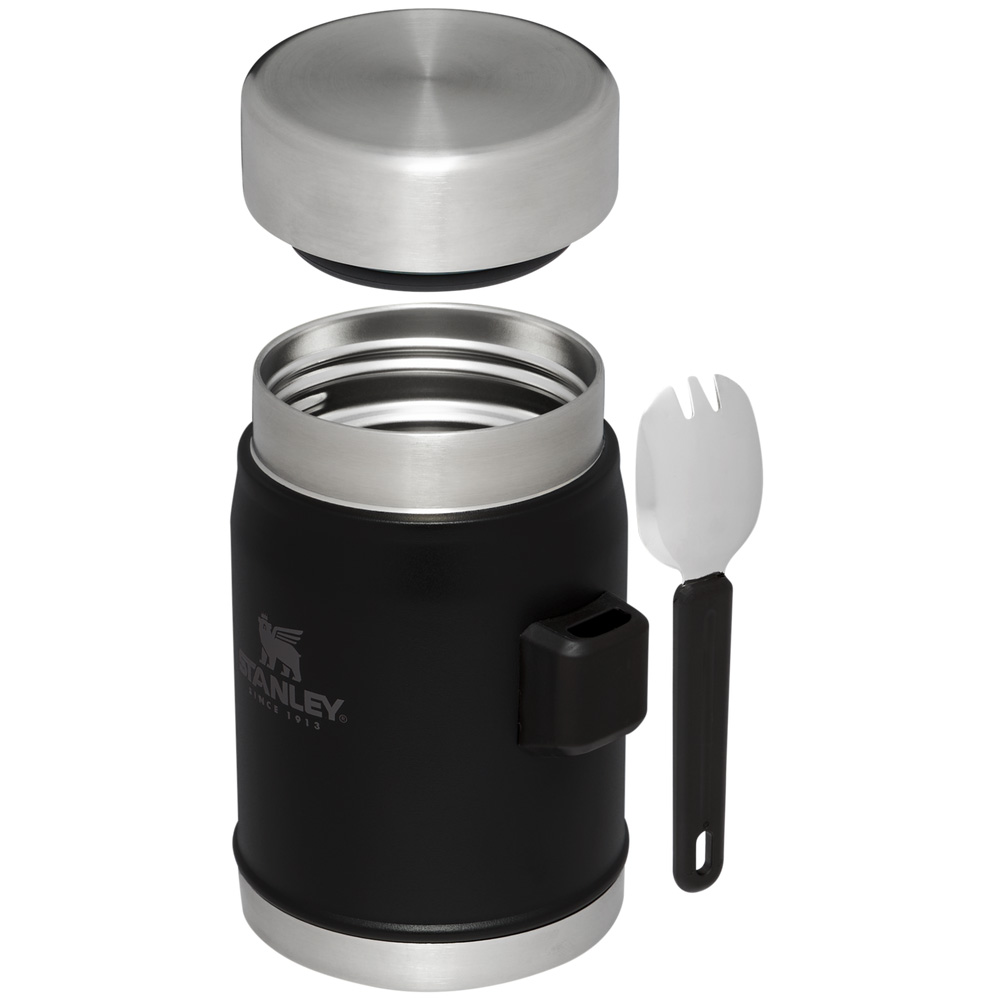 Stanley CLASSIC LEGENDARY FOOD JAR + SPORK | 14 OZ Matte Black | 92463-SNBM