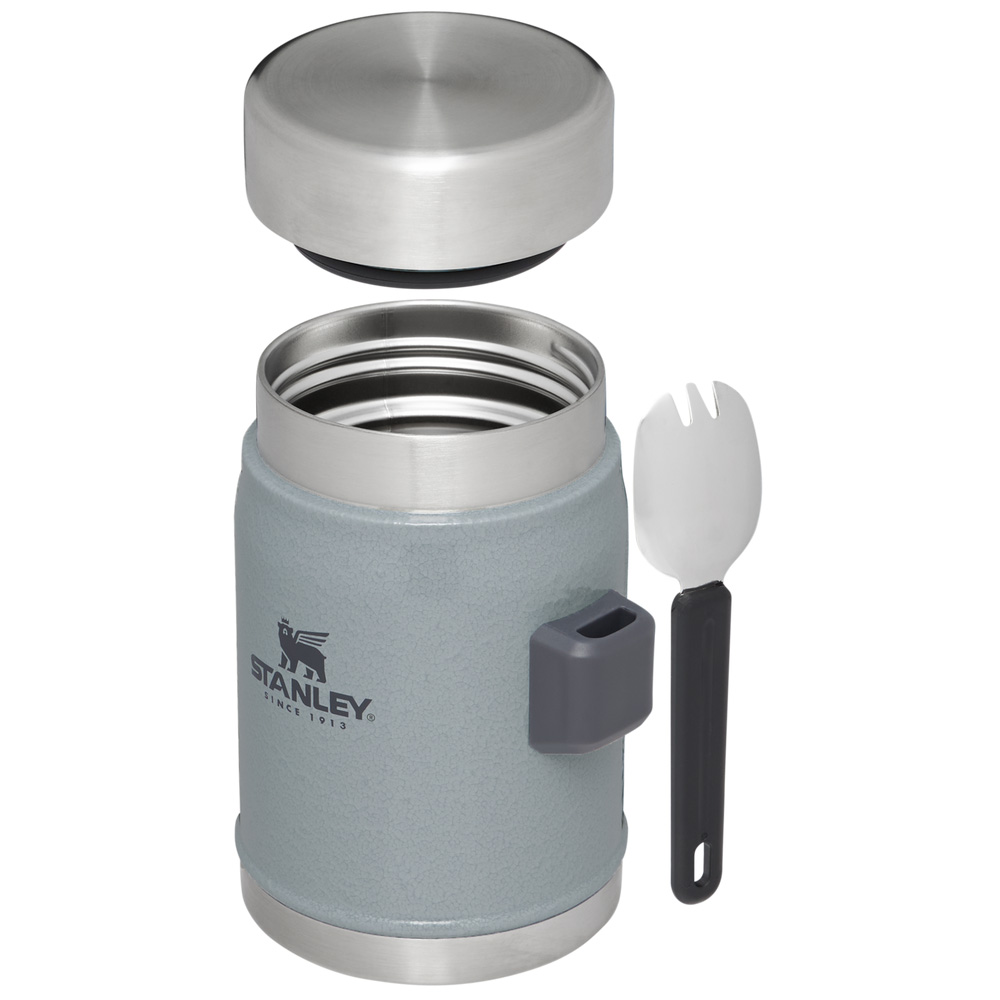 Stanley CLASSIC LEGENDARY FOOD JAR + SPORK | 14 OZ Hammertone Silver | 35284-GFJY