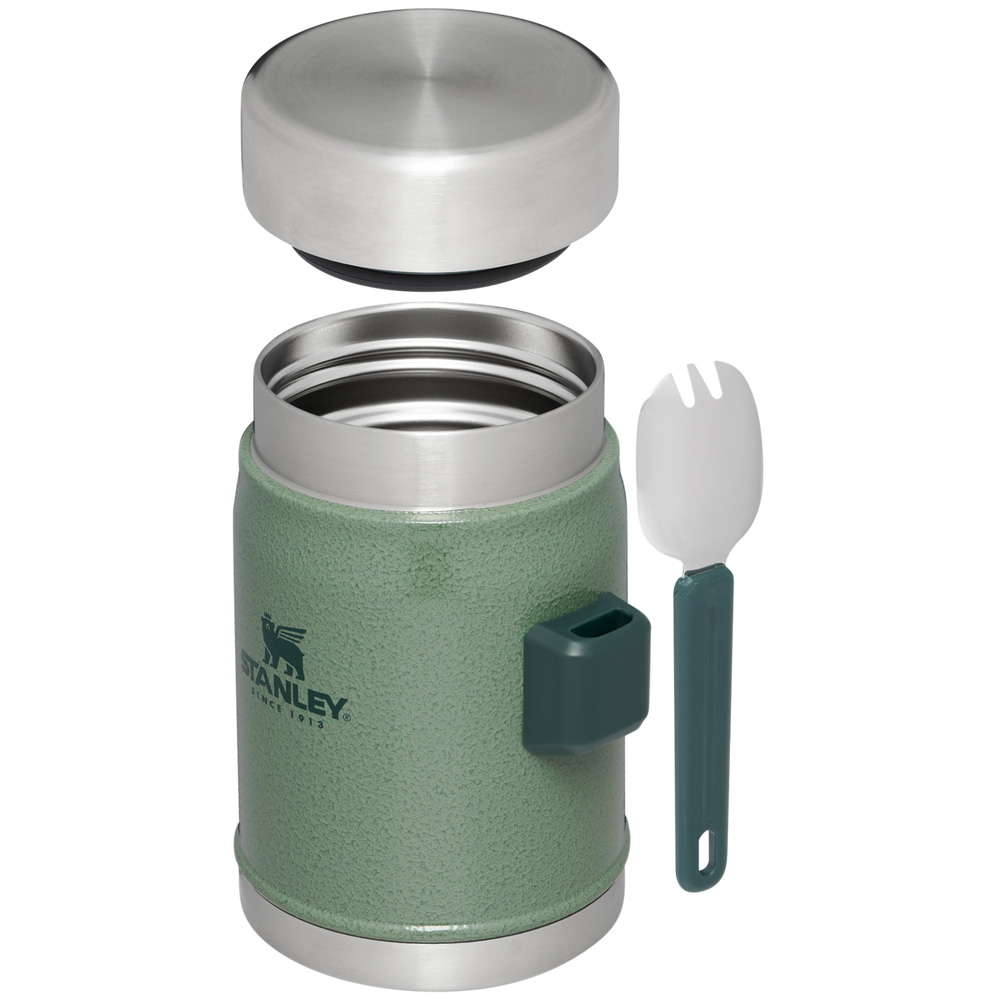 Stanley CLASSIC LEGENDARY FOOD JAR + SPORK | 14 OZ Hammertone Green | 73180-UIHE