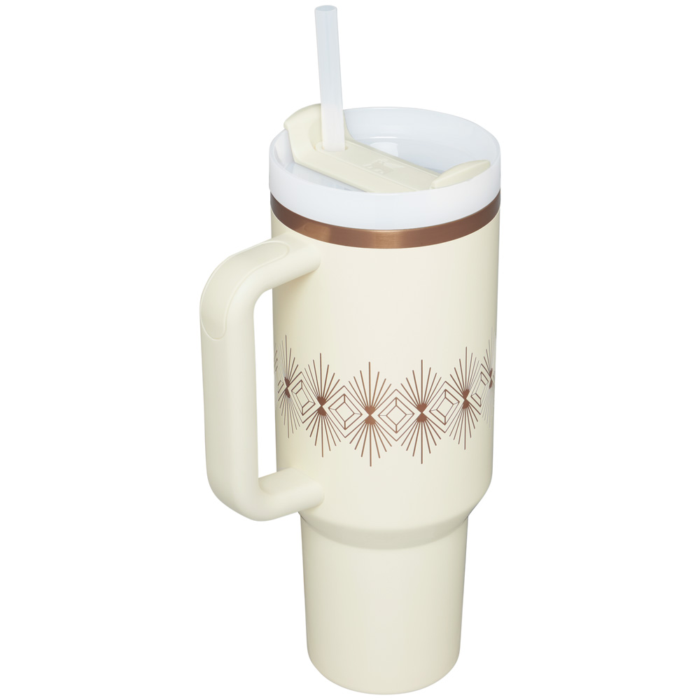 Stanley DECO COLLECTION QUENCHER H2.0 FLOWSTATE™ TUMBLER | 40 OZ Cream Gloss Deco | 28613-AOBJ