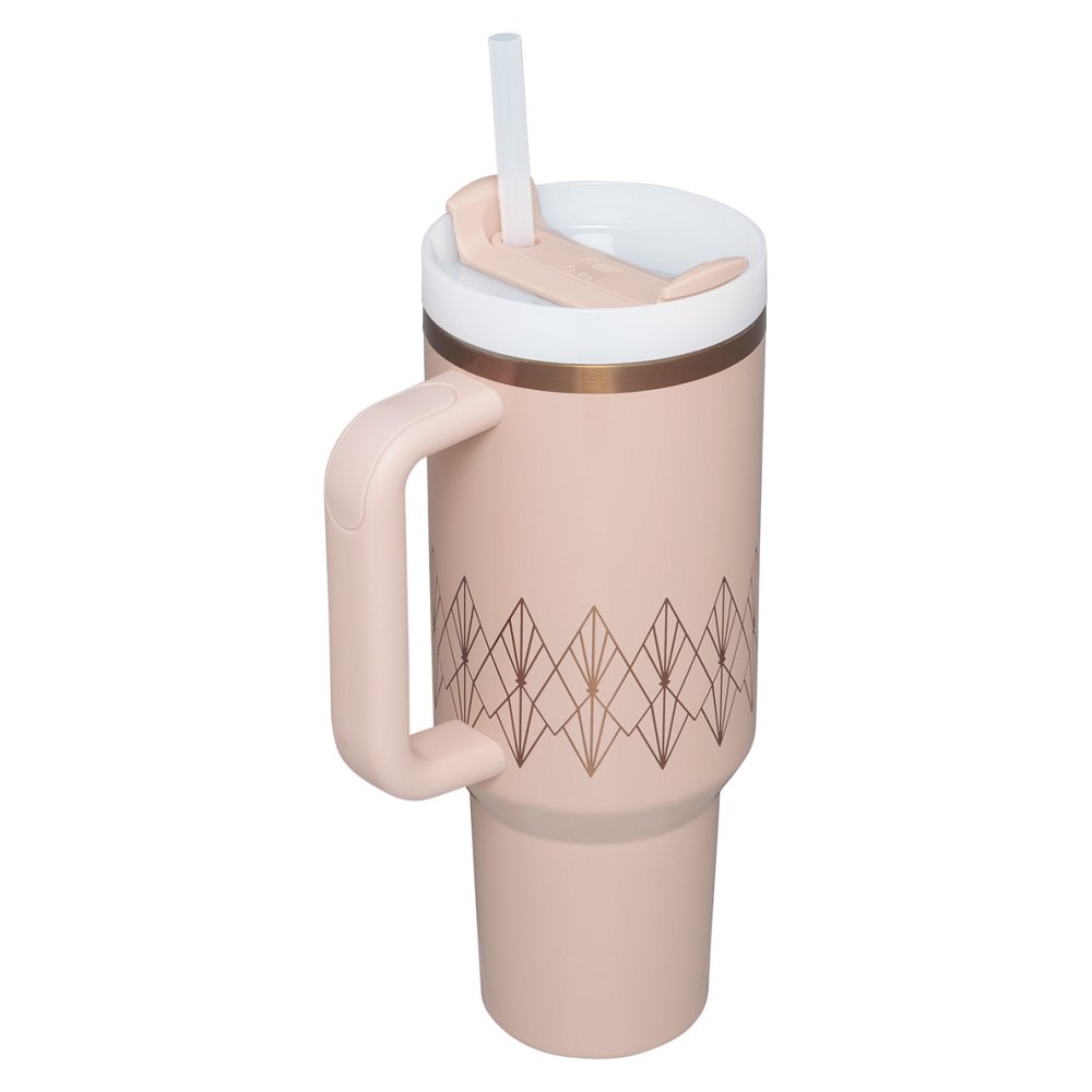 Stanley DECO COLLECTION QUENCHER H2.0 FLOWSTATE™ TUMBLER | 40 OZ Blush Gloss Deco | 86519-KXYB