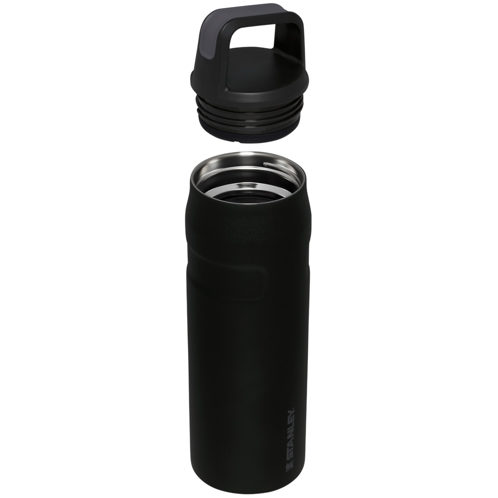 Stanley ICEFLOW™ BOTTLE WITH CAP AND CARRY+ LID | 24 OZ Black | 29567-XSIY