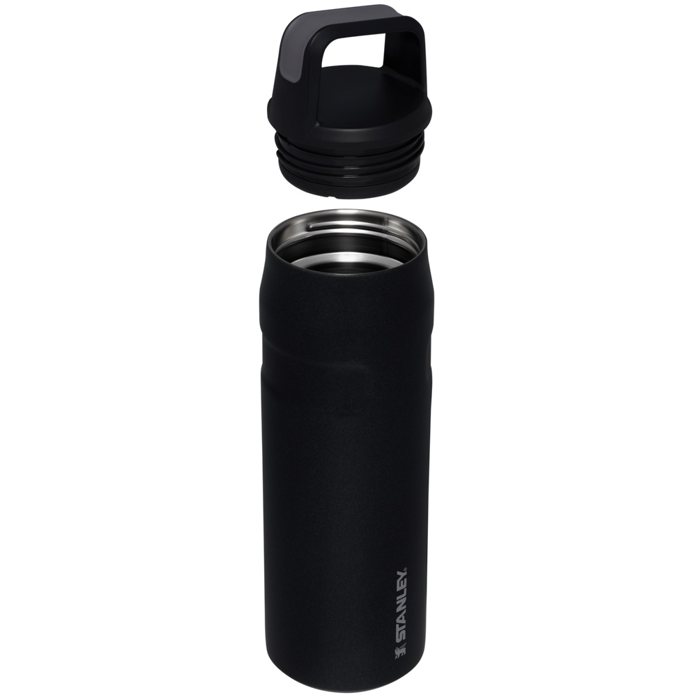 Stanley ICEFLOW™ BOTTLE WITH CAP AND CARRY+ LID | 24 OZ Black Glimmer | 30861-SUQY