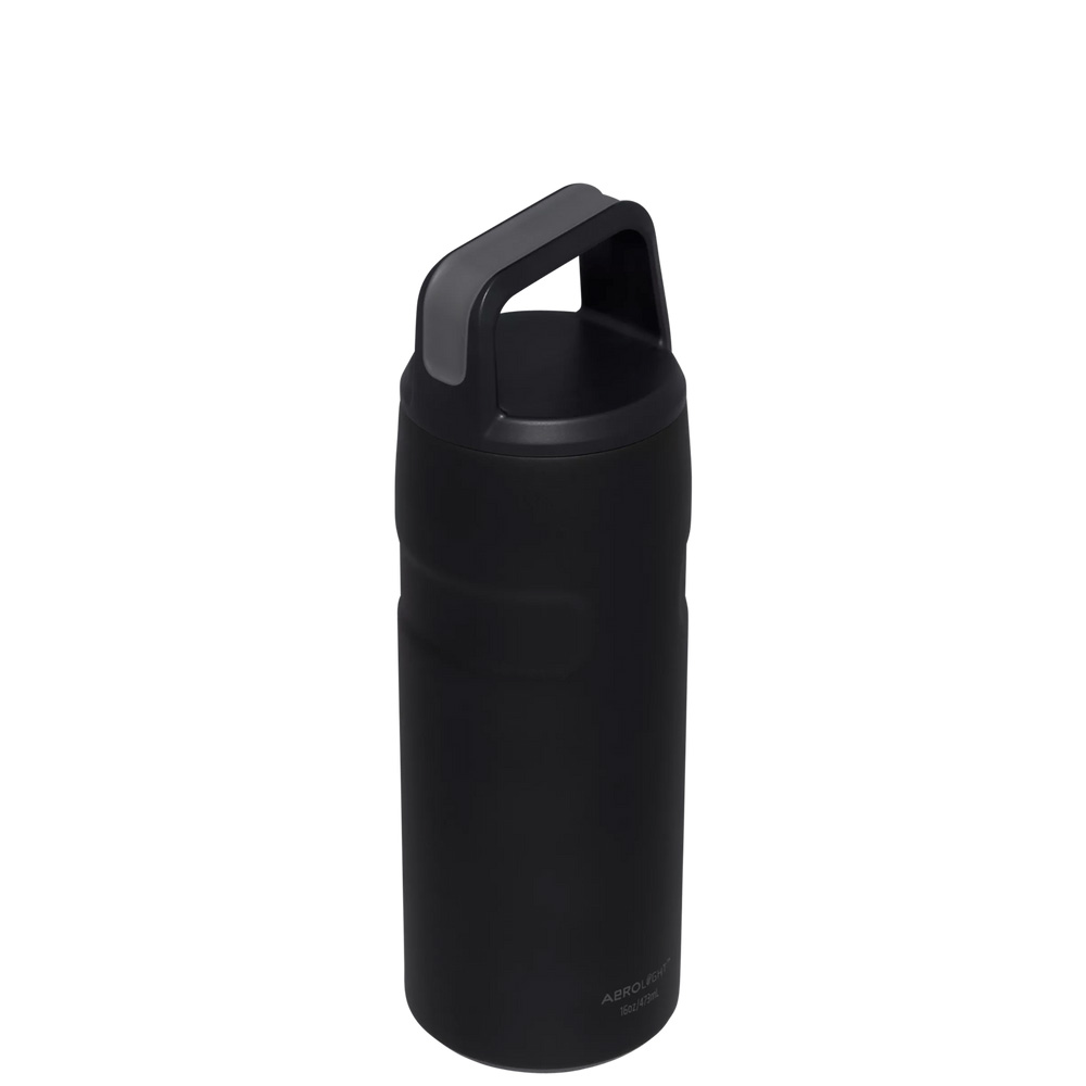 Stanley ICEFLOW™ BOTTLE WITH CAP AND CARRY+ LID | 16 OZ Black | 72946-QDXR