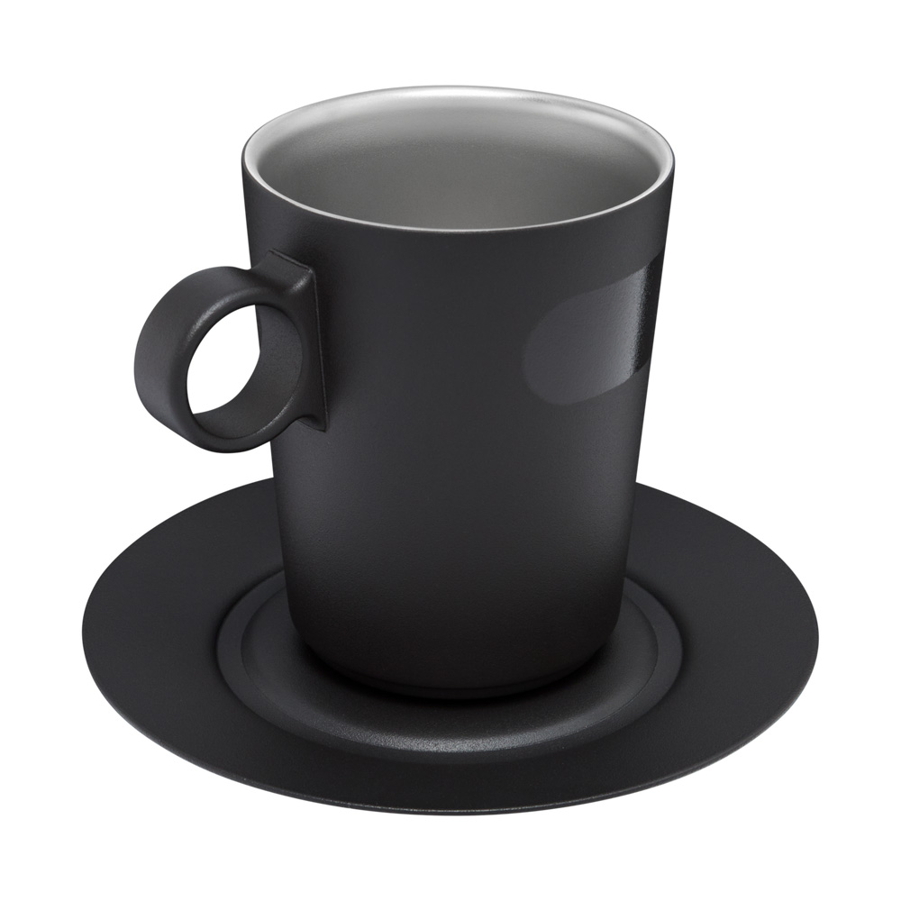 Stanley THE DAYBREAK CAFÉ LATTE CUP & STILLNESS SAUCER | 10.6 OZ Matte Black | 48960-BKHL