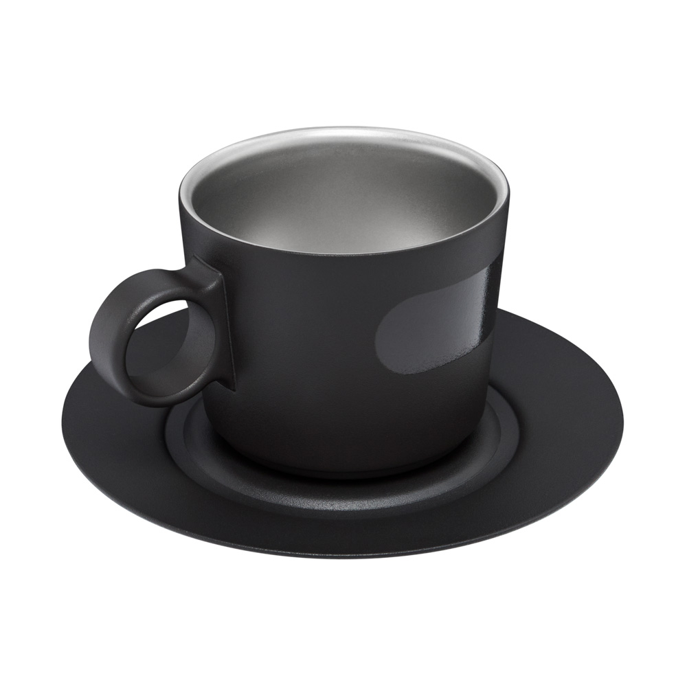 Stanley THE DAYBREAK CAPPUCCINO CUP & STILLNESS SAUCER | 6.5 OZ Foundry Black | 43527-JBWS