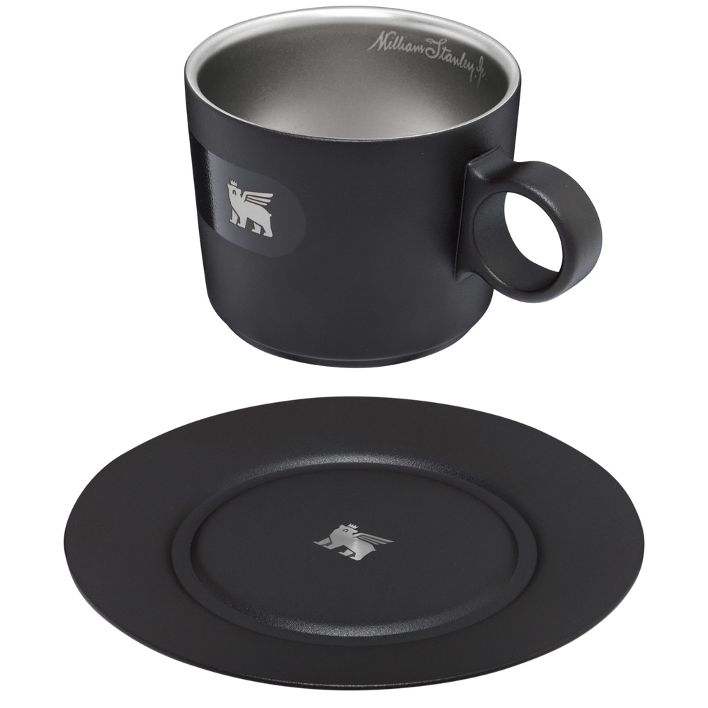 Stanley THE DAYBREAK CAPPUCCINO CUP & STILLNESS SAUCER | 6.5 OZ Foundry Black | 43527-JBWS