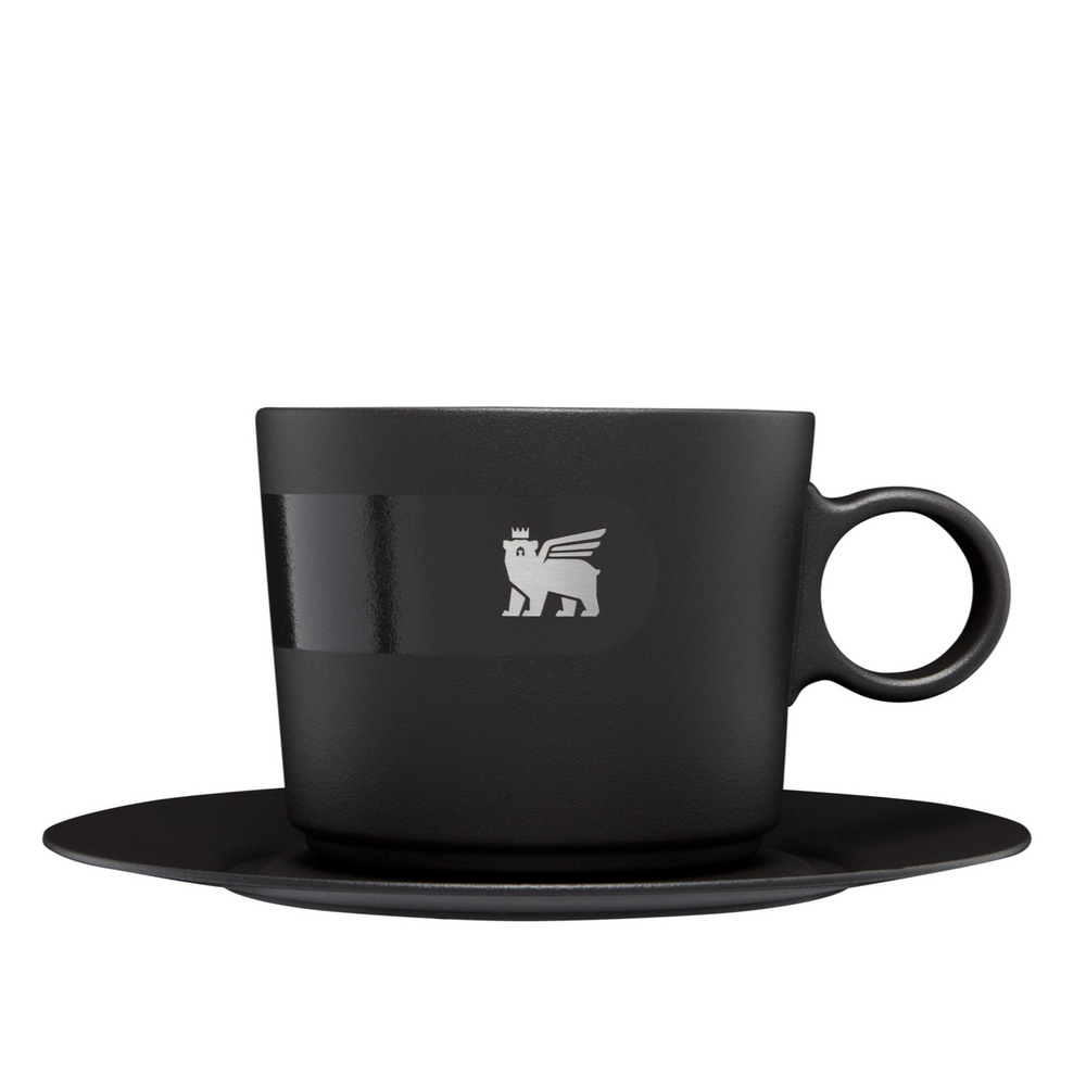 Stanley THE DAYBREAK CAPPUCCINO CUP & STILLNESS SAUCER | 6.5 OZ Foundry Black | 43527-JBWS