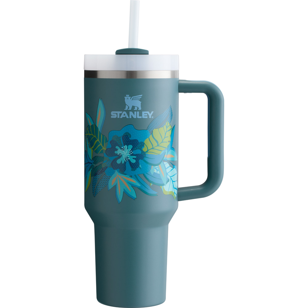 Stanley THE MOTHER’S DAY QUENCHER H2.0 FLOWSTATE™ TUMBLER | 40 OZ Blue Spruce Tropic | 97624-DRFA