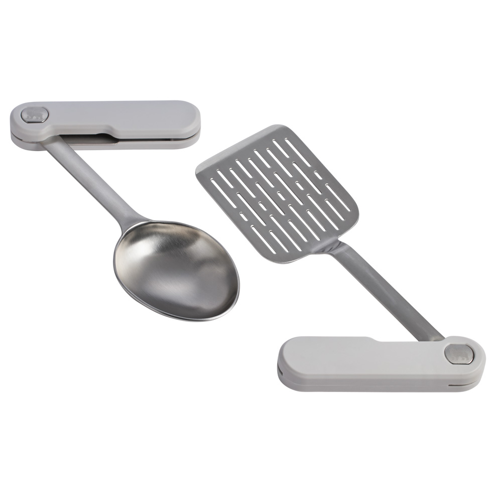 Stanley THE WILDFARE PRO FOLD & GO UTENSIL SET | 2-PIECE SET Pale Pebble | 62014-QGPW