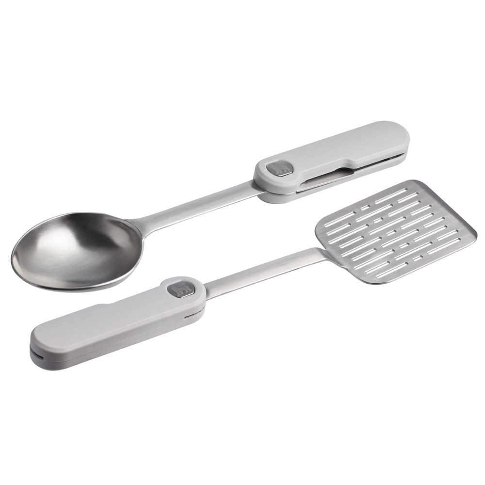 Stanley THE WILDFARE PRO FOLD & GO UTENSIL SET | 2-PIECE SET Pale Pebble | 62014-QGPW