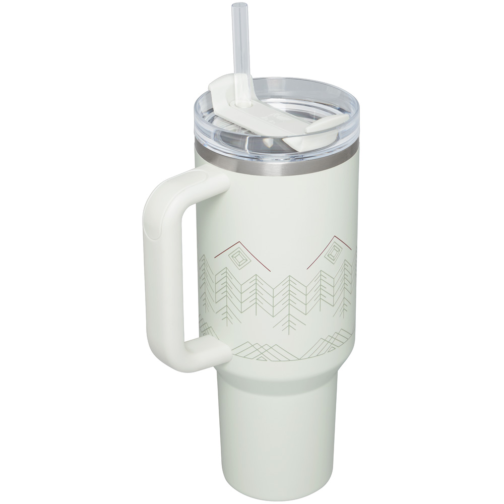 Stanley WINTERSCAPE QUENCHER H2.0 FLOWSTATE™ TUMBLER | 40 OZ Pale Stone Winterscape | 08924-BHQN